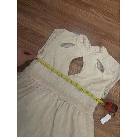 Free People X Lindsey Thornburg Cutout Velvet Dress Size 4 - Picture 4 of 9